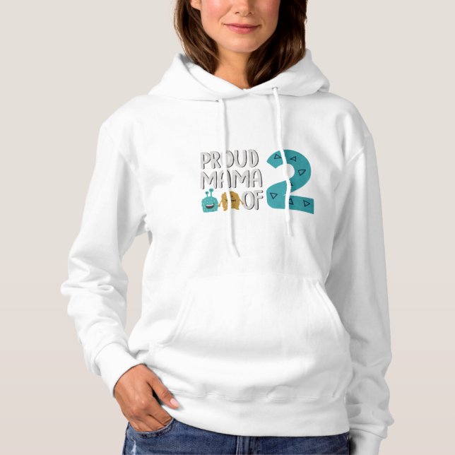 Proud Mama von zwei Hoodie (Vorderseite)