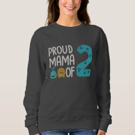 Proud Mama von zwei Sweatshirt