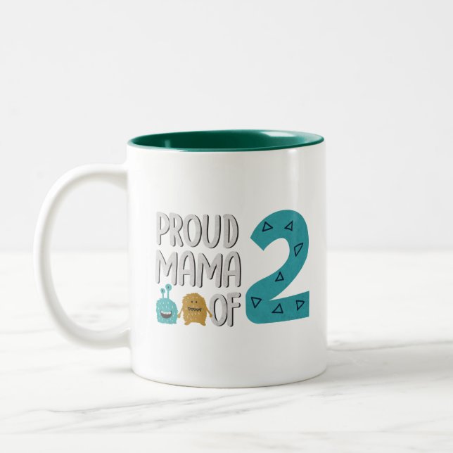 Proud Mama von zwei Zweifarbige Tasse (Links)