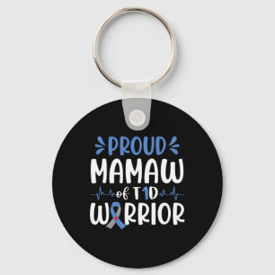 Proud Mamaw of T1d Warrior Diabetes Awareness Blue Schlüsselanhänger