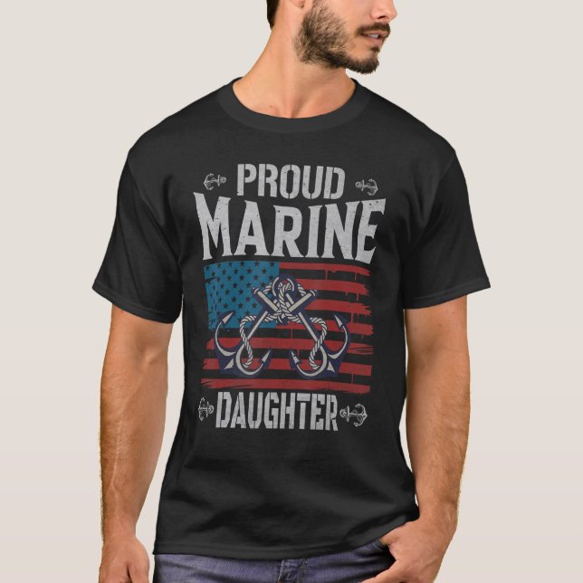 Proud Marine Daughter T-Shirt (Vorderseite)