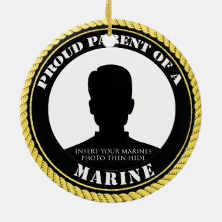 Proud Marine Parent Keramik Ornament