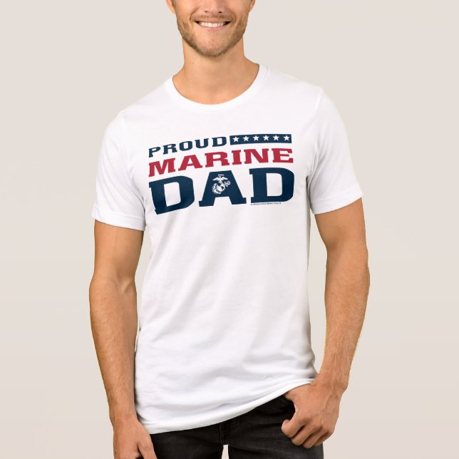 Proud Marine Vater - Farbe Tri-Blend Shirt (Vorderseite)