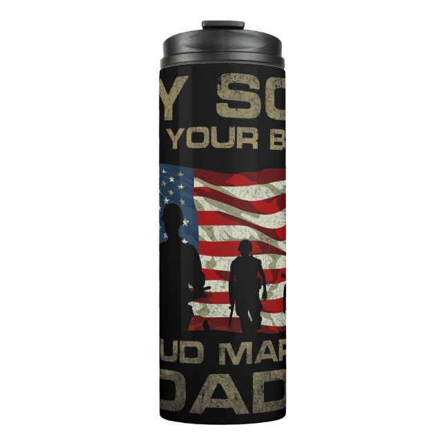 Proud Marine Vater Thermosbecher (Vorderseite)