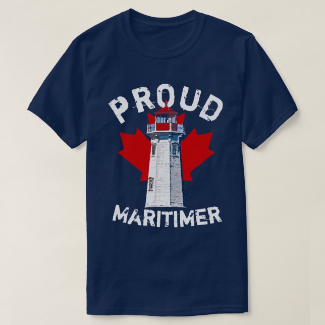 Proud Maritimer Shirt Nova Scotia peggy's cove (Design vorne)