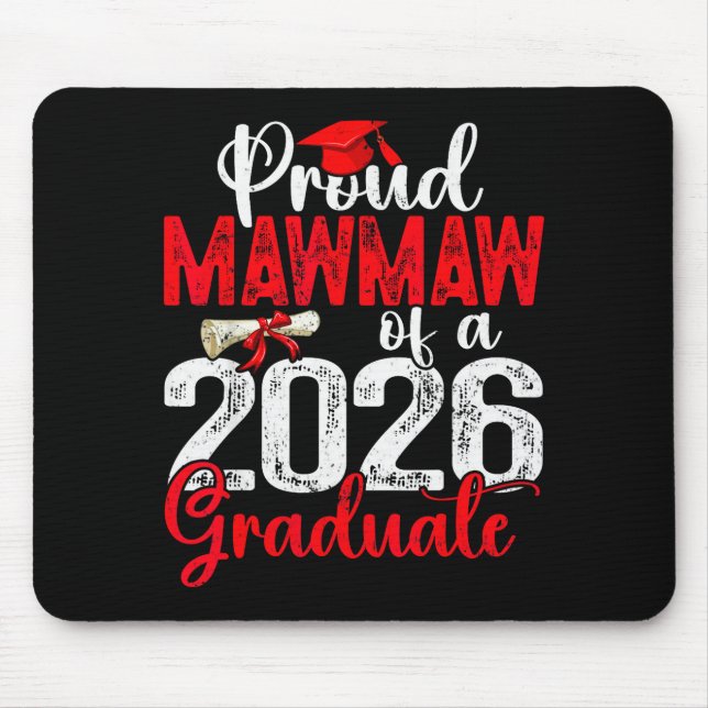 Proud Mawmaw Of A Cl Of 2026 Graduate Senior Gradu Mousepad (Vorne)
