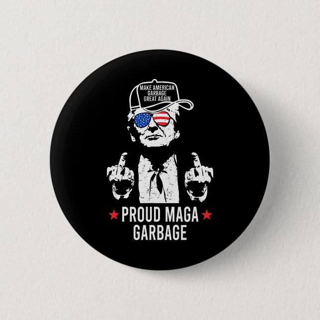Proud Mega Garbyge Trump Make American Garbyge Gre Button (Vorderseite)