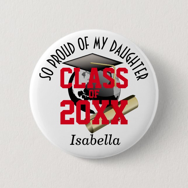 Proud meines Absolventen Button (Vorderseite)