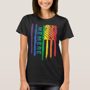 Proud Memere LGBT Rainbow Pride Family USA Amerika T-Shirt