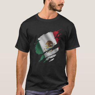 Proud mexikanische Root Torn Ripped Mexica Flag T-Shirt