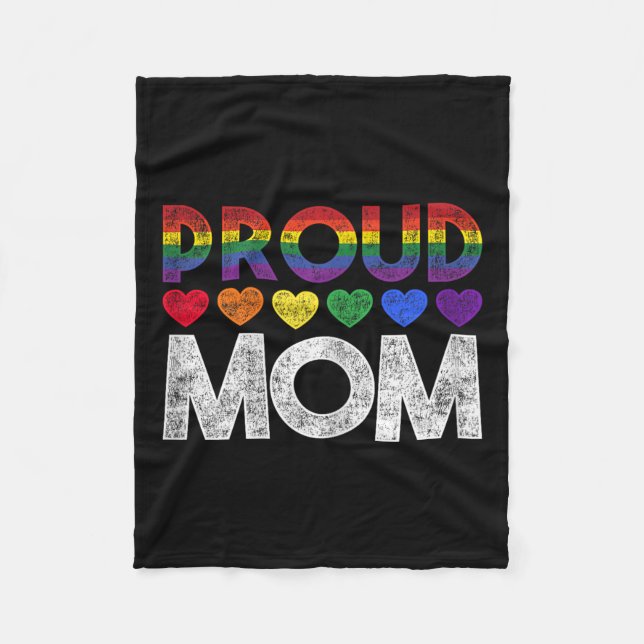 Proud Mom Lgbt  Fleecedecke (Vorderseite)