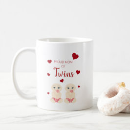 Proud Mom of Twins Quote im Netz Kaffeetasse