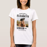 Proud Mom Senior Year Graduate Parent Custom T-Shirt<br><div class="desc">Celebrate your child's achievement with the Proud Mother Mom Year Senior Graduate Parent Custom T-Shirt. Perfect for graduation ceremonies,  family gatherings,  or everyday wear,  this personalized tee lets you proudly support your graduate in style. A meaningful keepsake for this special milestone.</div>