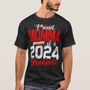 Proud Momma der Klasse von 2024 Graduierte Senior T-Shirt
