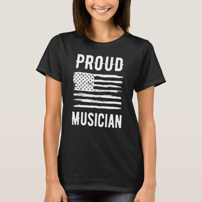 Proud Mortician Profession American Flag T-Shirt (Vorderseite)