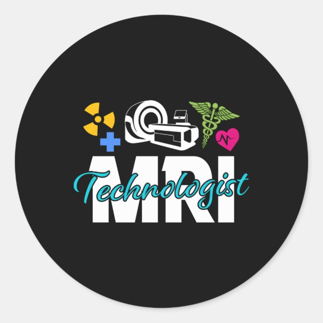 Proud Mri Tech Mri Technologe Runder Aufkleber (Vorderseite)