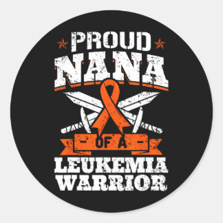 Proud Nana einer Leukämie Warrior Oma Bewusstsein Runder Aufkleber