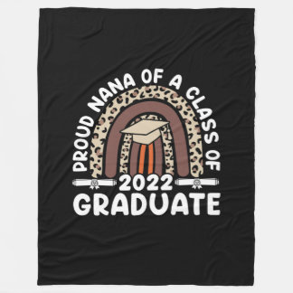Proud Nana Of A Class Of 2022 Graduate Leopard Fleecedecke