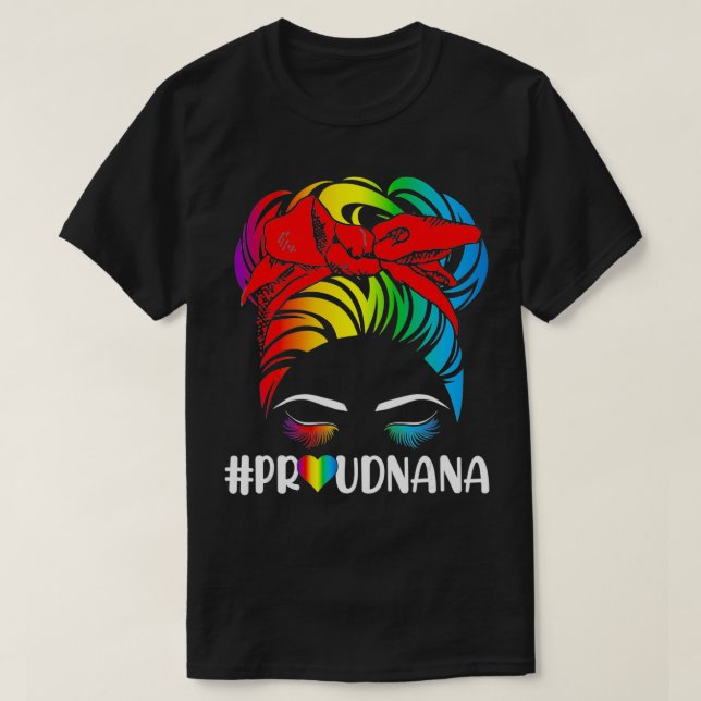Proud Nana Pride LGBT Flag Gay Lesbian Matching Fa T-Shirt (Design vorne)