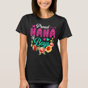 Proud Nana von Jungen Niedliche Blume hören Mutter T-Shirt