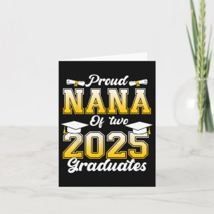 Proud Nana von zwei 2025 Absolventen Twin Abschlus Karte
