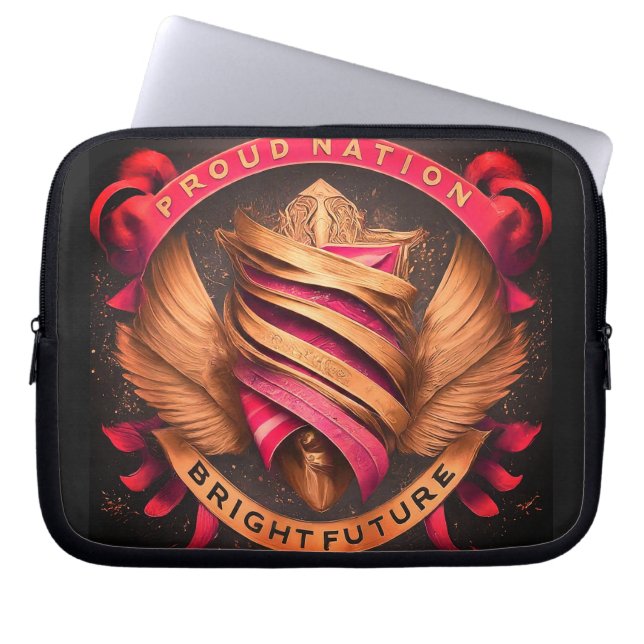 Proud Nation Bright Future Electronics Bag Laptopschutzhülle (Vorderseite)