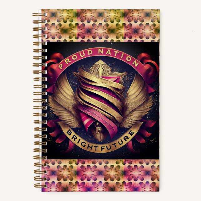 Proud Nation Bright Future Spiral Notebook Notizbuch (Vorderseite)