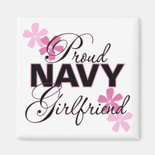Proud Navy-Freundin Magnet