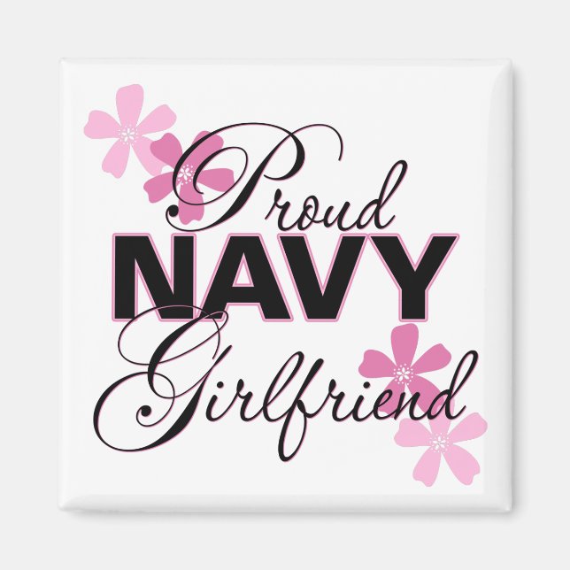 Proud Navy-Freundin Magnet (Vorne)