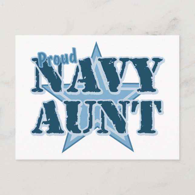 Proud Navy Tante Postkarte (Vorderseite)
