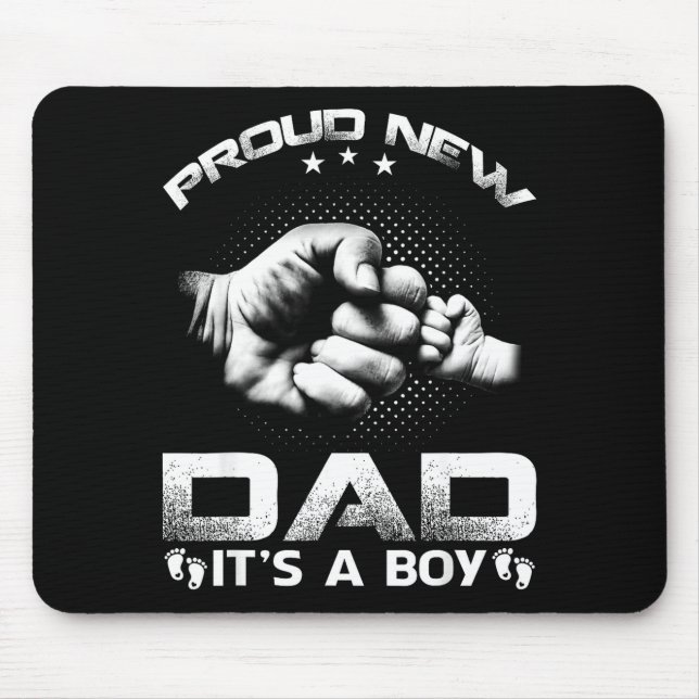 Proud New Dad It's A Boy  Mousepad (Vorne)