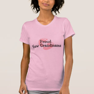 Proud New Grandmama Baby Girls Fußspuren T-Shirt