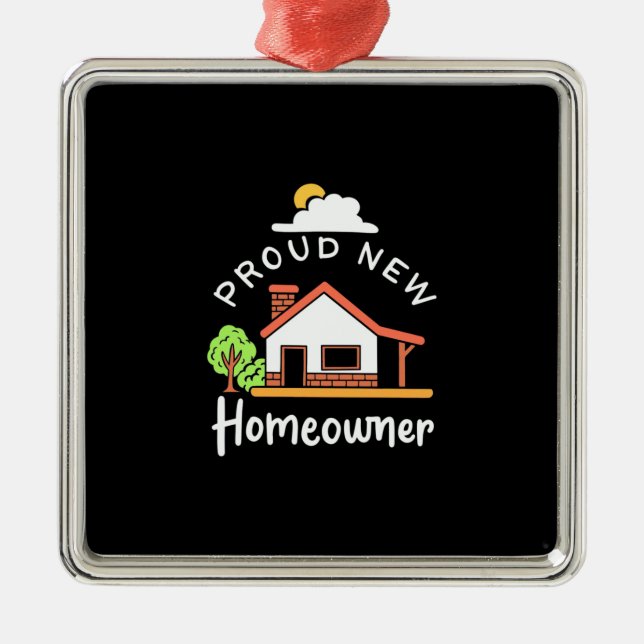 Proud New Homeeigner Ornament Aus Metall (Vorne)