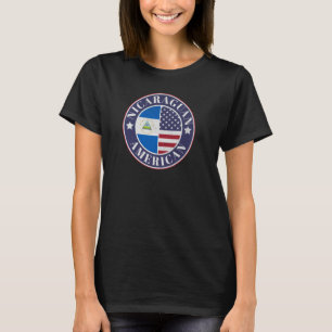 Proud-nicaraguanisch-amerikanisches Abzeichen - Fl T-Shirt