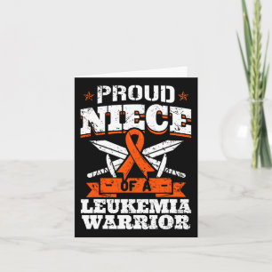 Proud Nichte einer Leukämie Warrior Awareness Bloo Karte