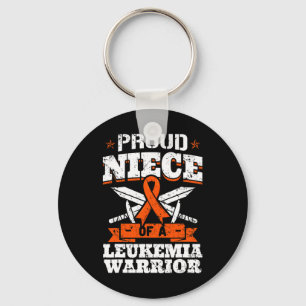 Proud Nichte einer Leukämie Warrior Awareness Bloo Schlüsselanhänger