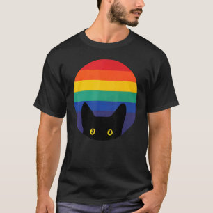 Proud Niedlich Cat Pride Lgbt Transgender Flag Her T-Shirt