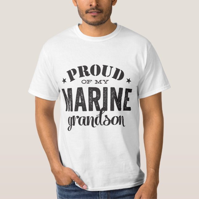 Proud of my MARINE grandson T-Shirt (Vorderseite)