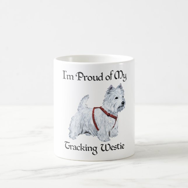 Proud of My Tracking Westie Kaffeetasse (Mittel)