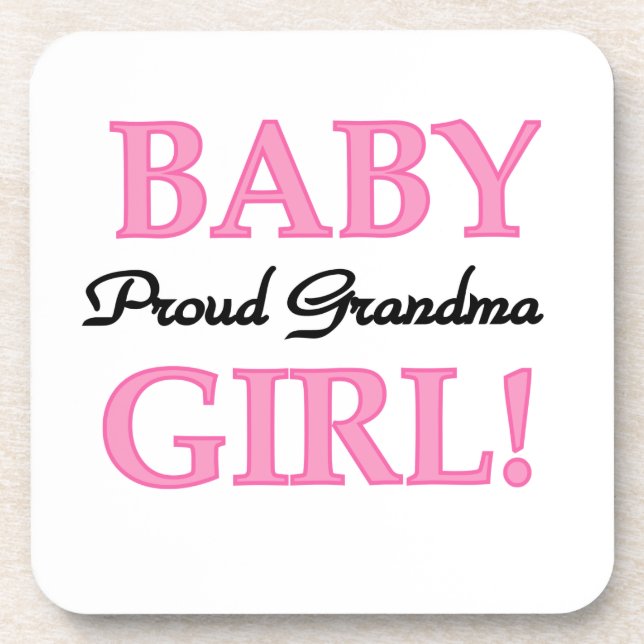 Proud Oma Baby Girl Geschenke Getränkeuntersetzer (Vorderseite)