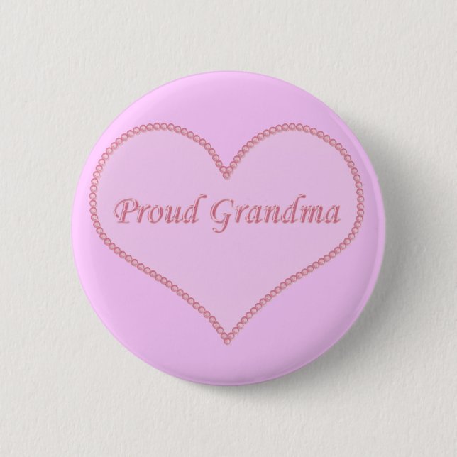 Proud Oma Button, rosa Button (Vorderseite)