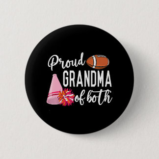 Proud Oma Cheerleader & Football Player Button