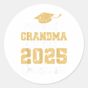 Proud Oma des Graduate Abschluss Gran Gran 2025 Runder Aufkleber