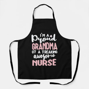 Proud Oma einer Nurse-Großmutter-Krankenpflege Schürze