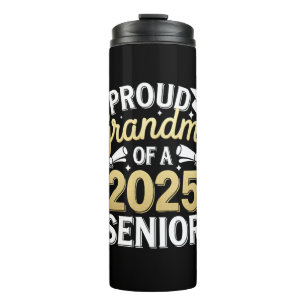 Proud Oma eines Abschlusses mit Abschluss 2025 Gol Thermosbecher