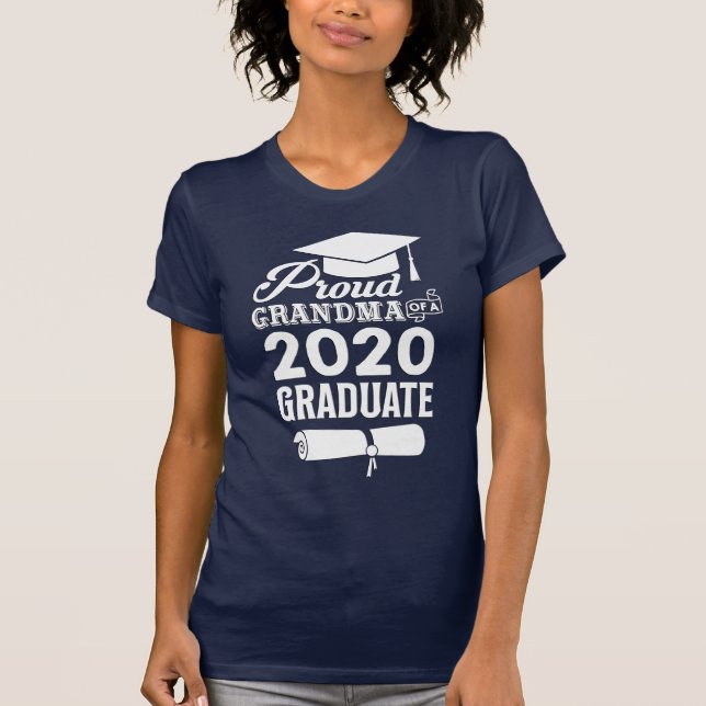 Proud Oma eines Absolventen 2020 T-Shirt (Vorderseite)
