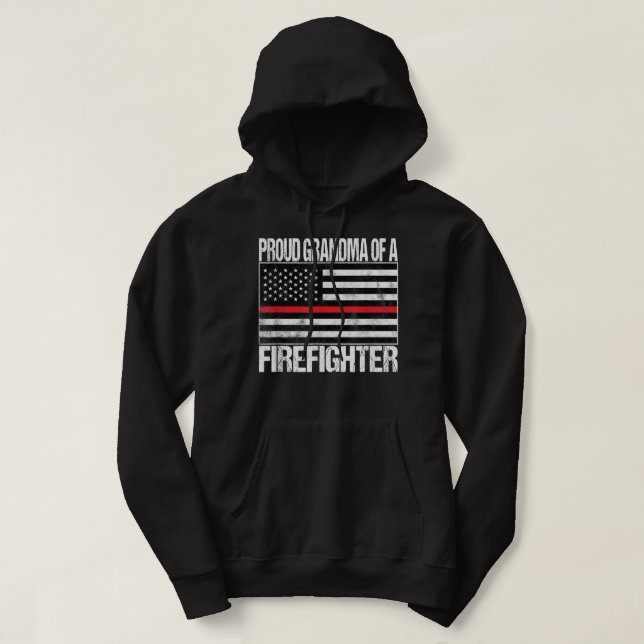 Proud Oma eines Feuerwehrmanns Hoodie (Design vorne)