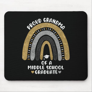 Proud Oma eines Mittelschulgraduates Regenbogen Mousepad