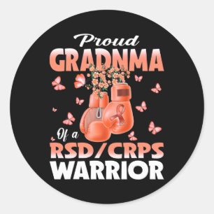 Proud Oma eines Rsd Crps Krieger Bewusstsein Boxi Runder Aufkleber