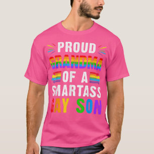 Proud Oma eines Smartass Gay Son LGBT Gay Pride T-Shirt